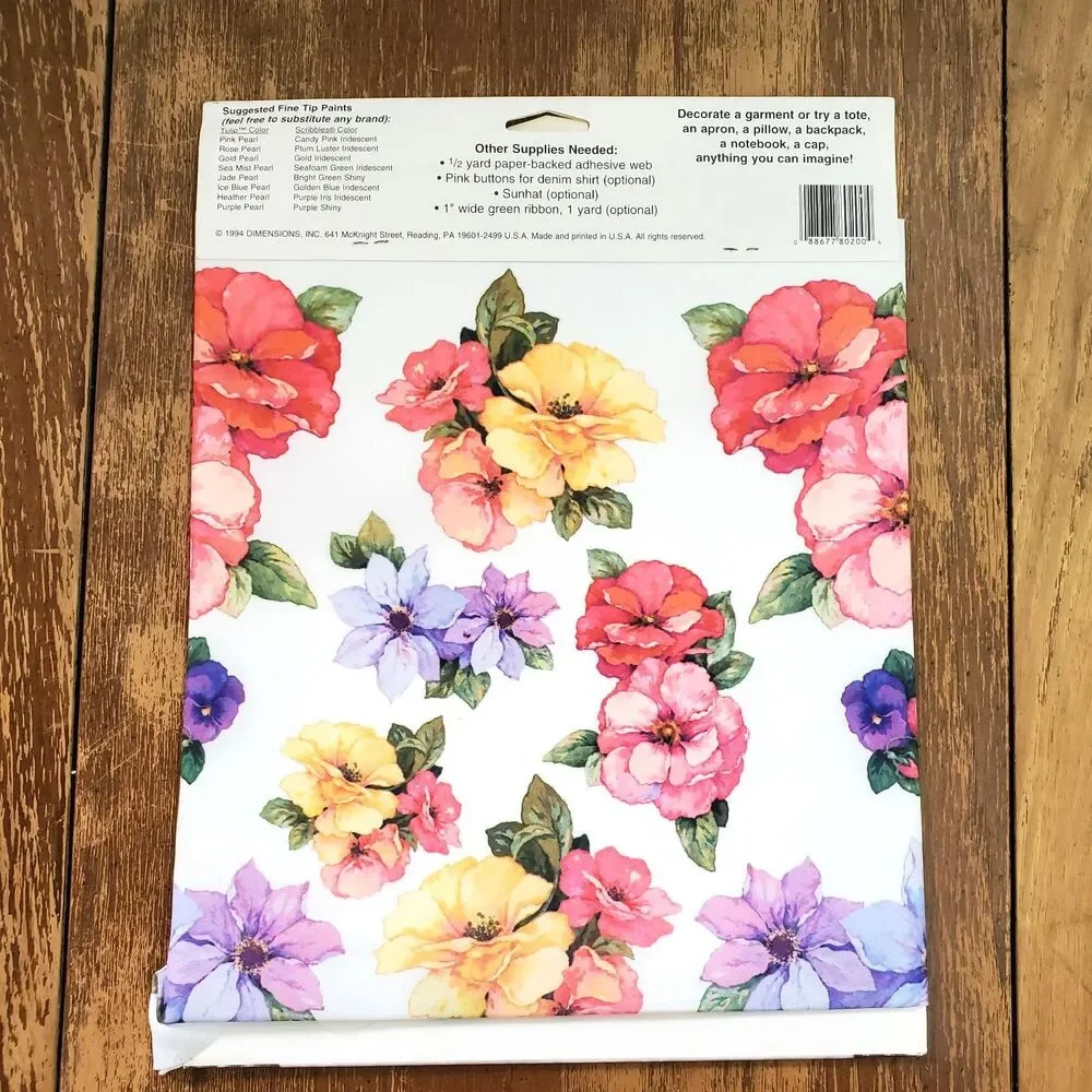 3 Vtg Dimensions FashionArt Iron On Appliques Baby Bears Butterflies Flowers New